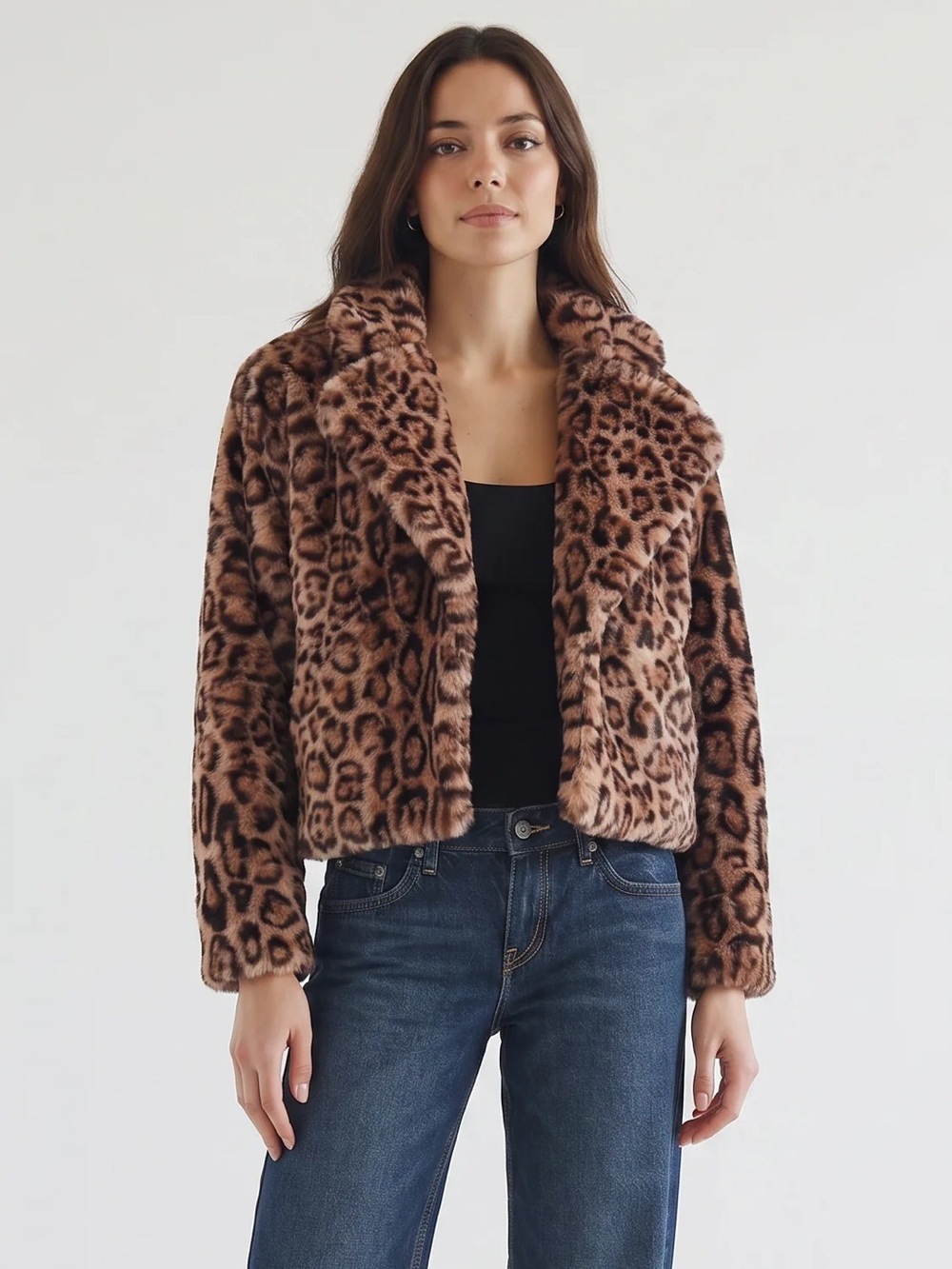 *NWT* Mixology Faux Fur Leopard Jacket